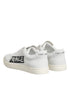 Dolce & Gabbana White Prince Leather Low Top Men Sneakers Shoes