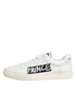 Dolce & Gabbana White Prince Leather Low Top Men Sneakers Shoes