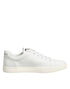 Dolce & Gabbana White Prince Leather Low Top Men Sneakers Shoes