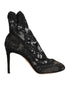 Dolce & Gabbana Black Stretch Socks Taormina Lace Boot Shoes