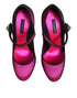 Dolce & Gabbana Pink Strass Mary Janes Heels Pumps Shoes