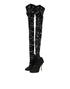 Dolce & Gabbana Black Taormina Lace Socks Pumps Boots Shoes