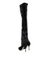 Dolce & Gabbana Black Taormina Lace Socks Pumps Boots Shoes