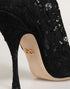 Dolce & Gabbana Black Taormina Lace Socks Pumps Boots Shoes