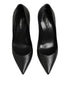 Dolce & Gabbana Black Patent Leather High Heels Pumps Shoes