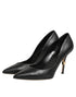 Dolce & Gabbana Black Patent Leather High Heels Pumps Shoes