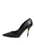 Dolce & Gabbana Black Patent Leather High Heels Pumps Shoes