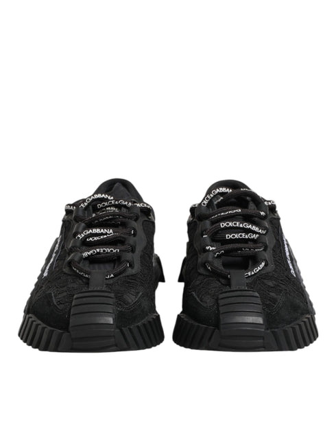 Dolce & Gabbana Black Logo Lace Low Top NS1 Sneakers Shoes