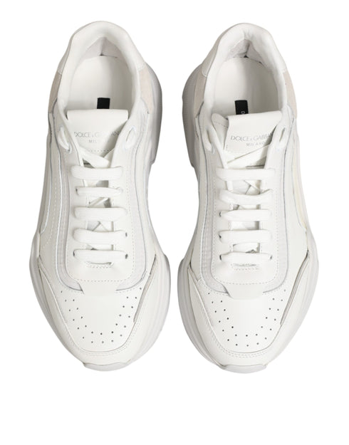 Dolce & Gabbana White Leather Daymaster Low Top Sneakers Shoes
