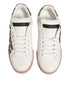 Dolce & Gabbana White Leather Sacred Heart Sneakers Shoes