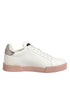 Dolce & Gabbana White Leather Sacred Heart Sneakers Shoes