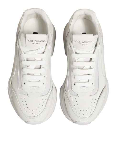 Dolce & Gabbana White Leather Daymaster Low Top Sneakers Shoes