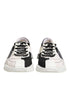 Dolce & Gabbana White Black Leather NS1 Sneakers Shoes