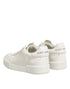 Dolce & Gabbana White Leather MIAMI Low Top Sneakers Shoes