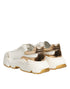 Dolce & Gabbana White Gold Daymaster Low Top Sneakers Shoes