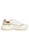 Dolce & Gabbana White Gold Daymaster Low Top Sneakers Shoes