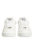 Dolce & Gabbana White Leather MIAMI Low Top Sneakers Shoes