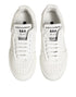 Dolce & Gabbana White Leather MIAMI Low Top Sneakers Shoes