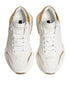 Dolce & Gabbana White Gold Daymaster Low Top Sneakers Shoes