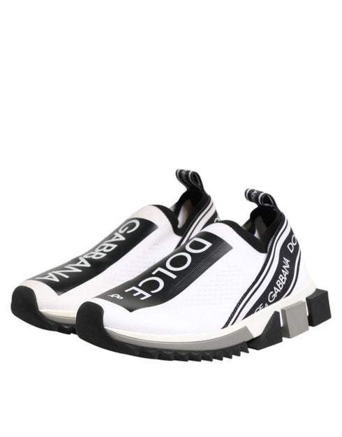 Dolce & Gabbana White Logo Low Top Sorrento Sneakers Shoes
