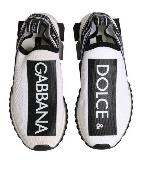 Dolce & Gabbana White Logo Low Top Sorrento Sneakers Shoes