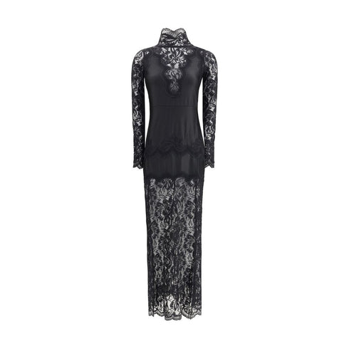 Rabanne Black Polyamide Long Dress