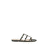 Valentino Garavani Black Calf Leather Bos Taurus Flat Sandals