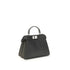 Fendi Gray Leather Shoulder Bag