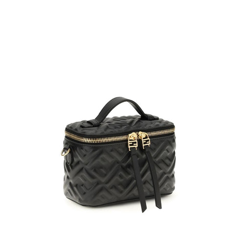 Fendi Black Calf Leather Bos Taurus Shoulder Bag