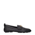 Versace Black Leather Slip-On Loafers