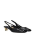 Dolce & Gabbana Black Leather Mid Heel Pumps