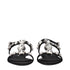 Dolce & Gabbana Black Satin Flat Sandals