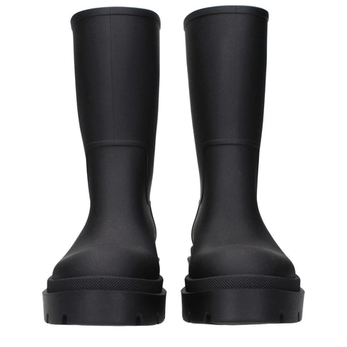 Off-White Black Cotton Ankle Boots