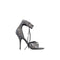 Balenciaga Gray Calfskin Stiletto Heel Sandals