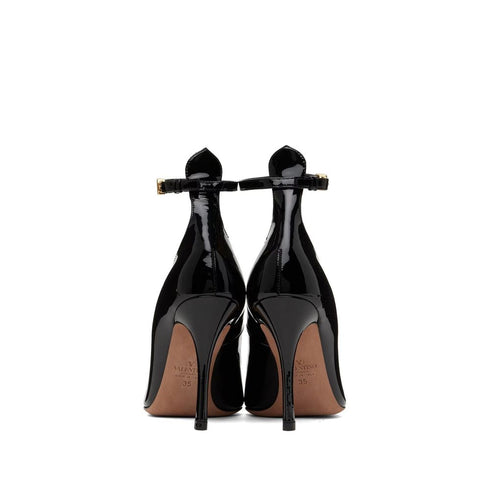 Valentino Garavani Black Leather High Heel Pumps