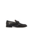 Salvatore Ferragamo Black Calfskin Slip-On Loafers