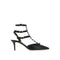 Valentino Garavani Black Calfskin Mid Heel Pumps