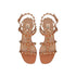 Valentino Garavani Brown Leather Strap-On Sandals