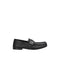 Fendi Black Calfskin Slip-On Loafers