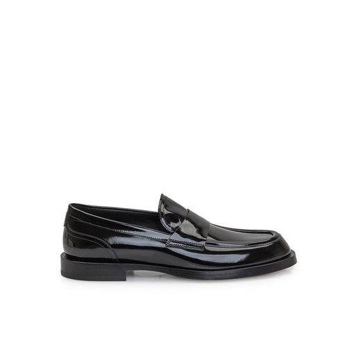 Dolce & Gabbana Black Calfskin Slip-On Loafers