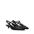 Miu Miu Black Calfskin Mid Heel Pumps