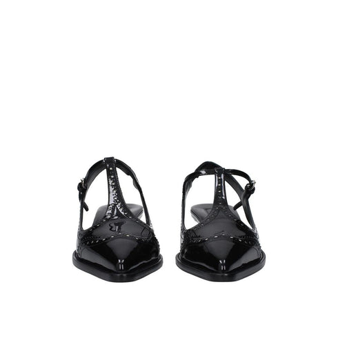 Miu Miu Black Calfskin Mid Heel Pumps