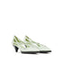 Prada Green Silk Mid Heel Pumps