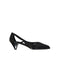 Prada Black Silk Mid Heel Pumps