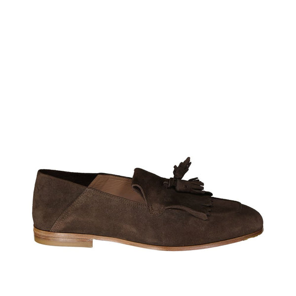 Salvatore Ferragamo Brown Calfskin Slip-On Loafers