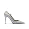 Prada Gray Leather High Heel Pumps