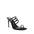 Saint Laurent Black Silk Stiletto Heel Sandals