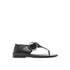 Saint Laurent Black Calfskin Strap-On Sandals