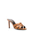 Saint Laurent Brown Calfskin Platform Sandals