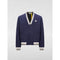 Moncler Blue Cotton Bomber